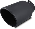 5in Inlet 8in Outlet 15in Long Rolled End Angle Cut Exhaust Tip