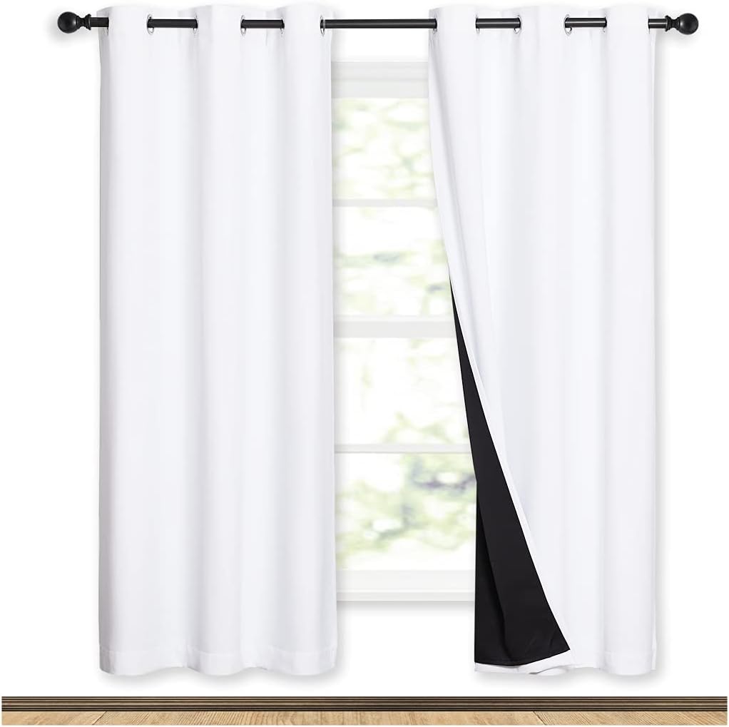NICETOWN 100% Blackout Window Curtain Panels for Total Darkness