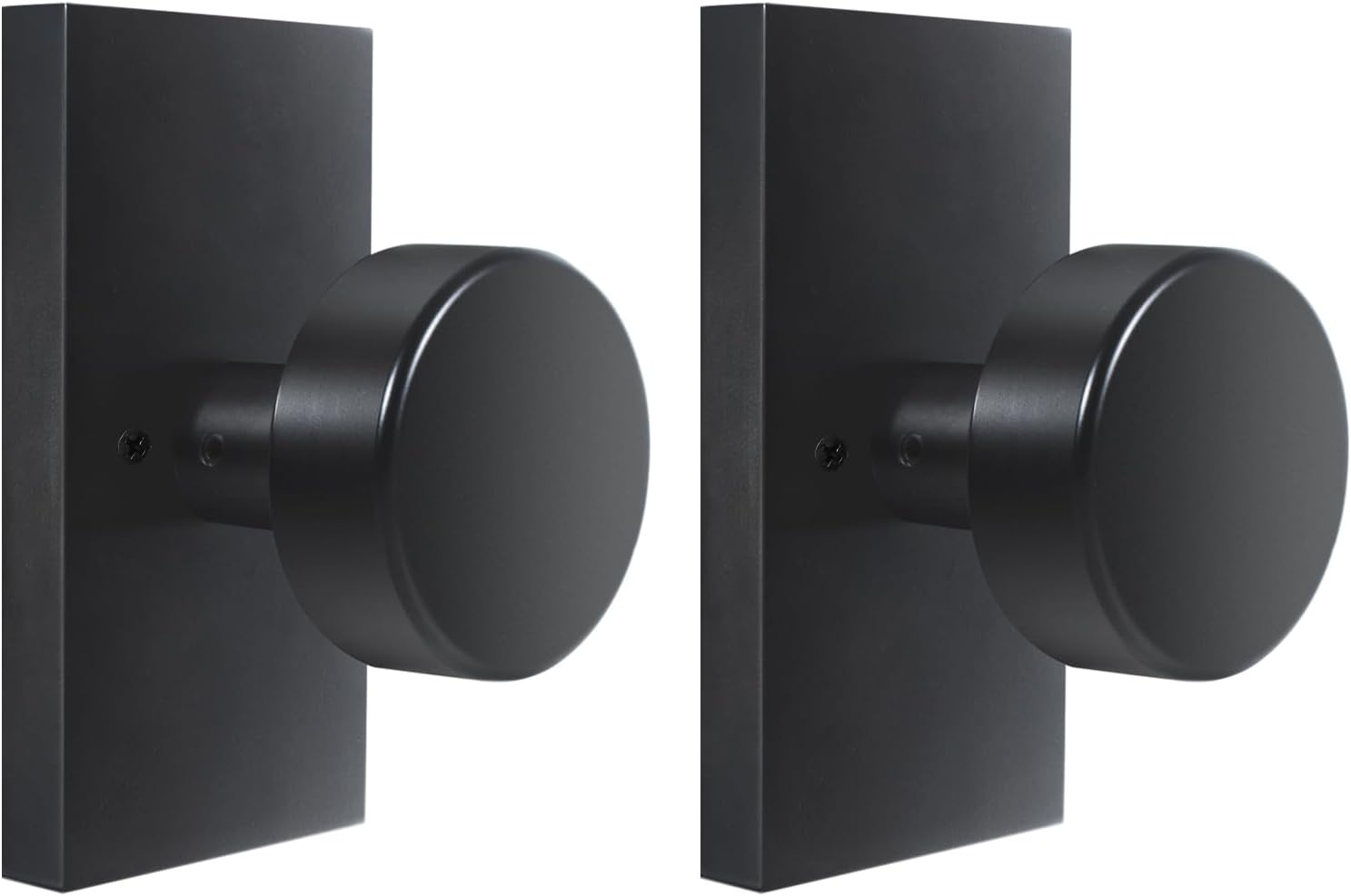Dummy Door Knob Interior Matte Black Modern Rectangle Handle