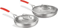 Tri-ply Stainless Steel Frying Pan Set with Lid 8ft 12ft - Efficient