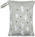 Wet Dry Bags for Baby Cloth Diapers & Pump Parts - Dual Pocket Wet Bag
