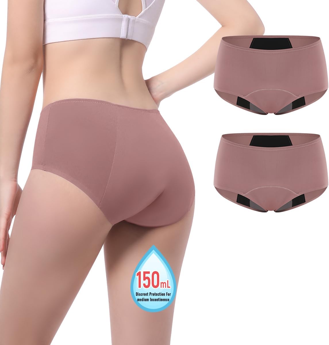 High Absorbent Incontinence Underwear for Women - 2 Pack