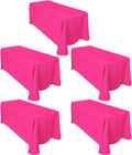 LTC LINENS 5-Pack 90x132 in Fuchsia Tablecloths - Floor-Length