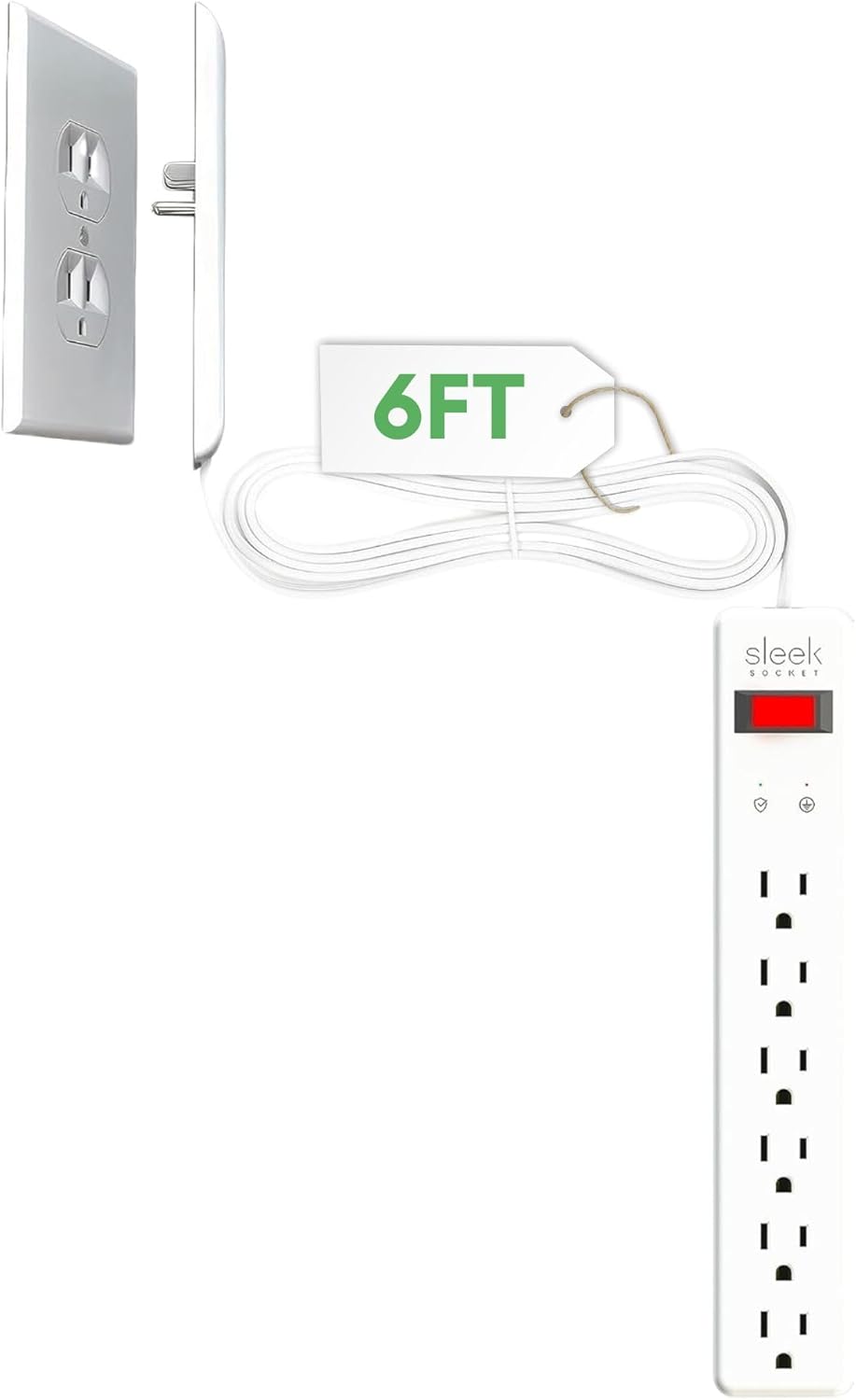 Sleek Socket Ultra-Thin Outlet Concealer for Home Office & Theater