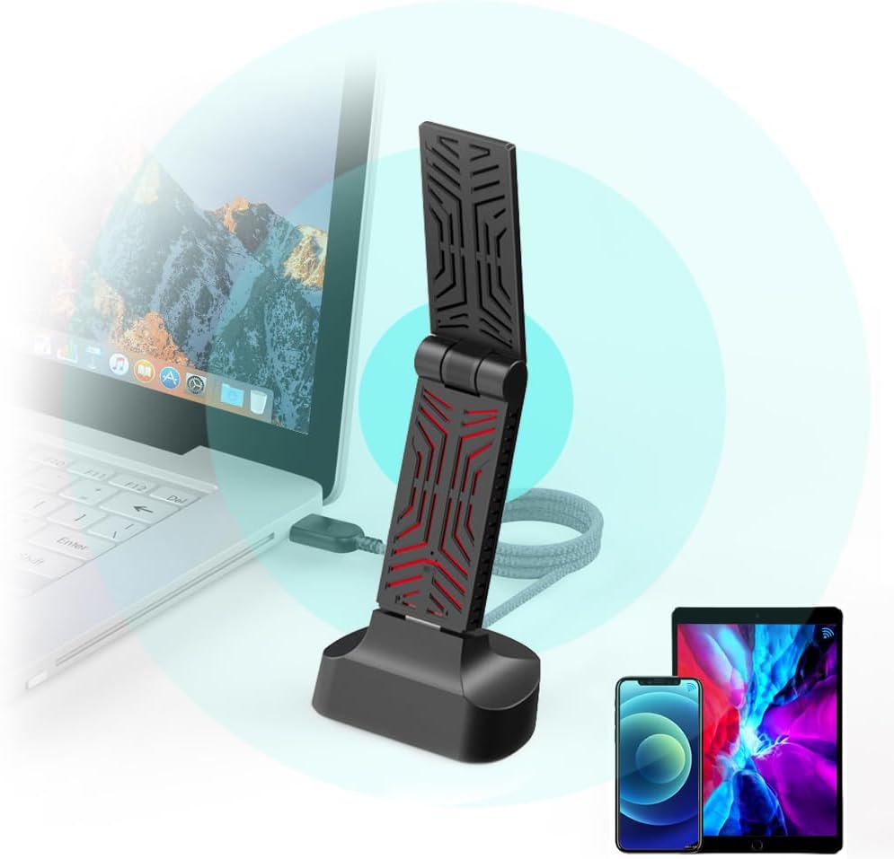WAVLINK USB WiFi Adapter for Desktop PC with AC1900 Speed