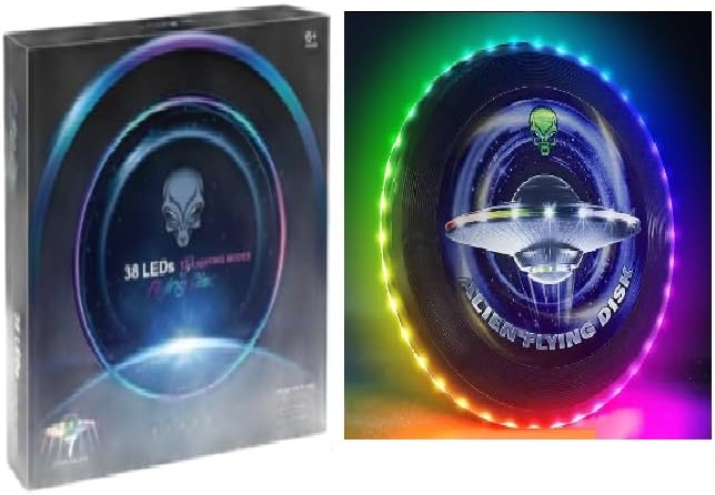 Rechargeable Luminous Frisbee - 12 Light Effects - Fun Gift