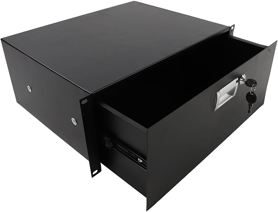 19in 4U Steel Plate DJ Drawer Equipment Cabinet for Secure Storage