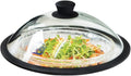 OEC Vented Glass Microwave Cover - Splatter-Free Cooking! 12.5 Black