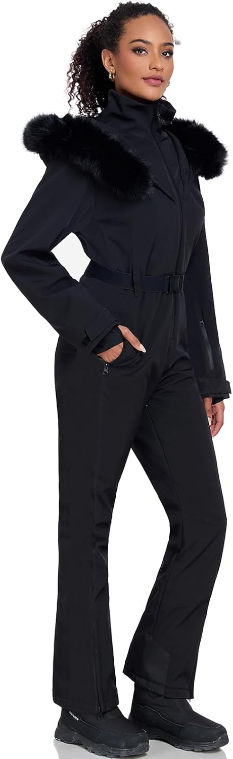 GS SNOWING Women's Insulated Ski Jumpsuit