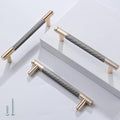 12 Pack 5 in Barrel Cabinet Pulls Gold and Grey - Elegant Update