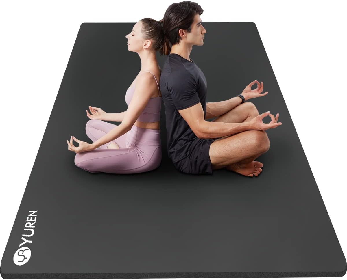 Large Yoga Mat for Home Gym - Extra Wide 78in x 51in Comfort