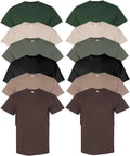 EVERYDAY TEES Men's Heavy Cotton Tee 12-Pack Assorted Colors