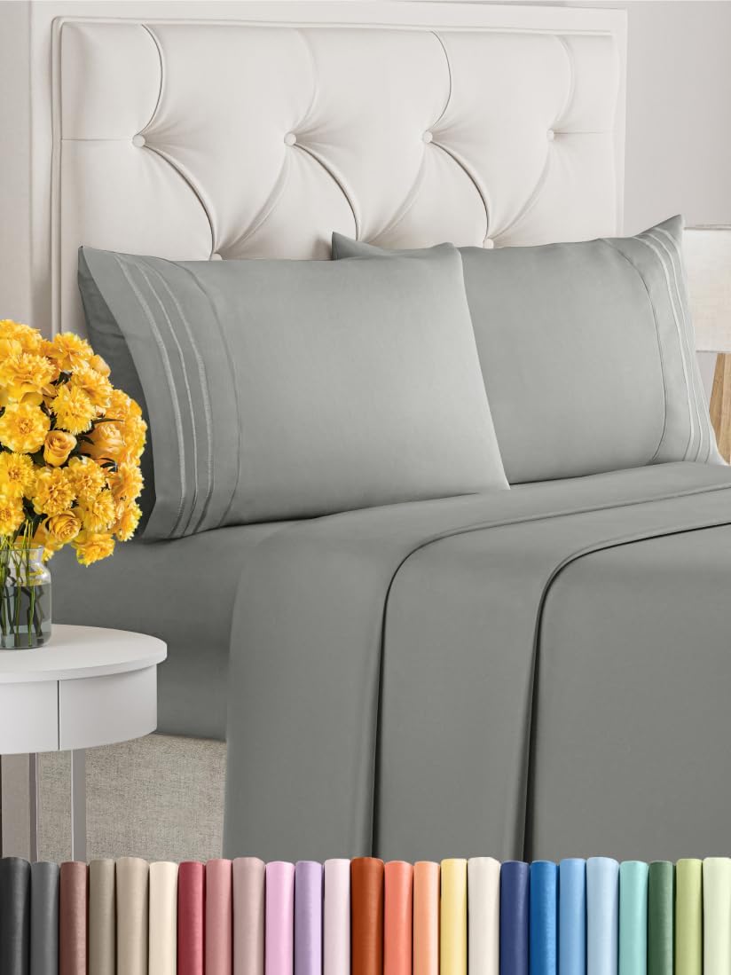 Cal King Size 4 Piece Sheet Set - Extra Soft & Cooling Sheets