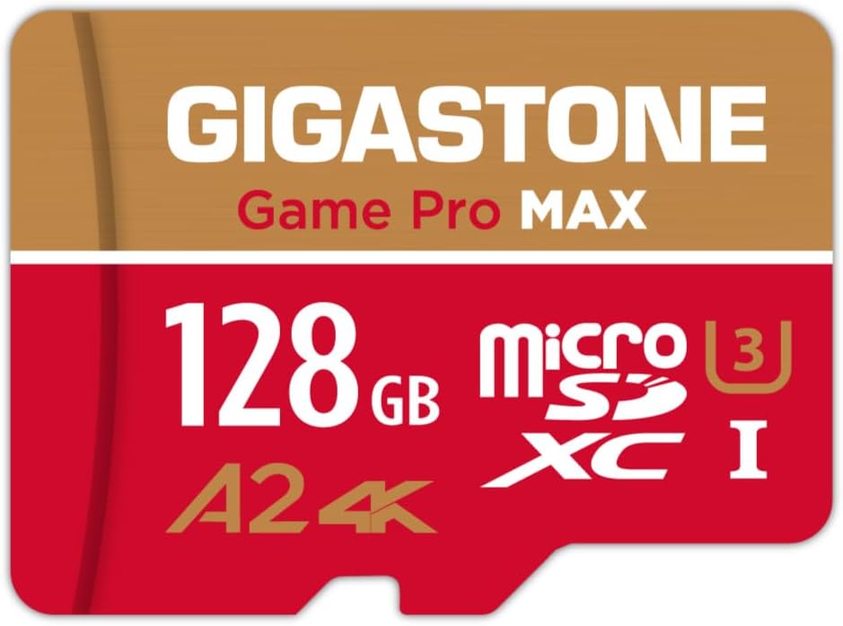 Ultimate Data Security: GIGASTONE 128GB Micro SD for Nintendo-Switch, 4K Game, 5-Yrs Free Recovery