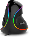 DeLUX Ergonomic Mouse Wired Large RGB Vertical Mouse - Comfortable