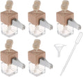 Car Air Freshener Diffuser Bottles With Air Vent Clip - 5 Pack Clear