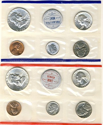 1959 P, D U.S. Mint 10 Coin Uncirculated Set with Packaging