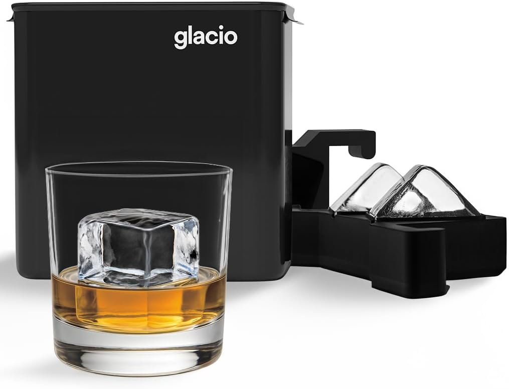 Glacio Clear Ice Maker Set for Perfect Whiskey and Cocktails