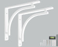 Classic White Heavy Duty Shelf Brackets 12 in - Strong Support