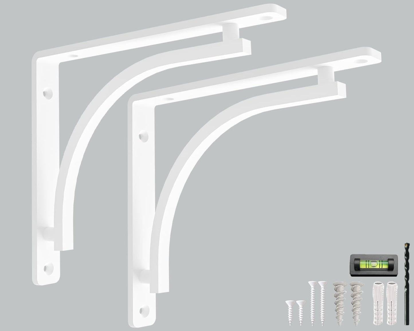 Classic White Heavy Duty Shelf Brackets for Stylish Shelving