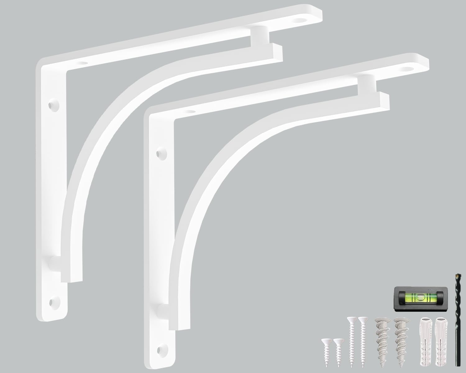 Classic White Heavy Duty Shelf Brackets for Stylish Shelving