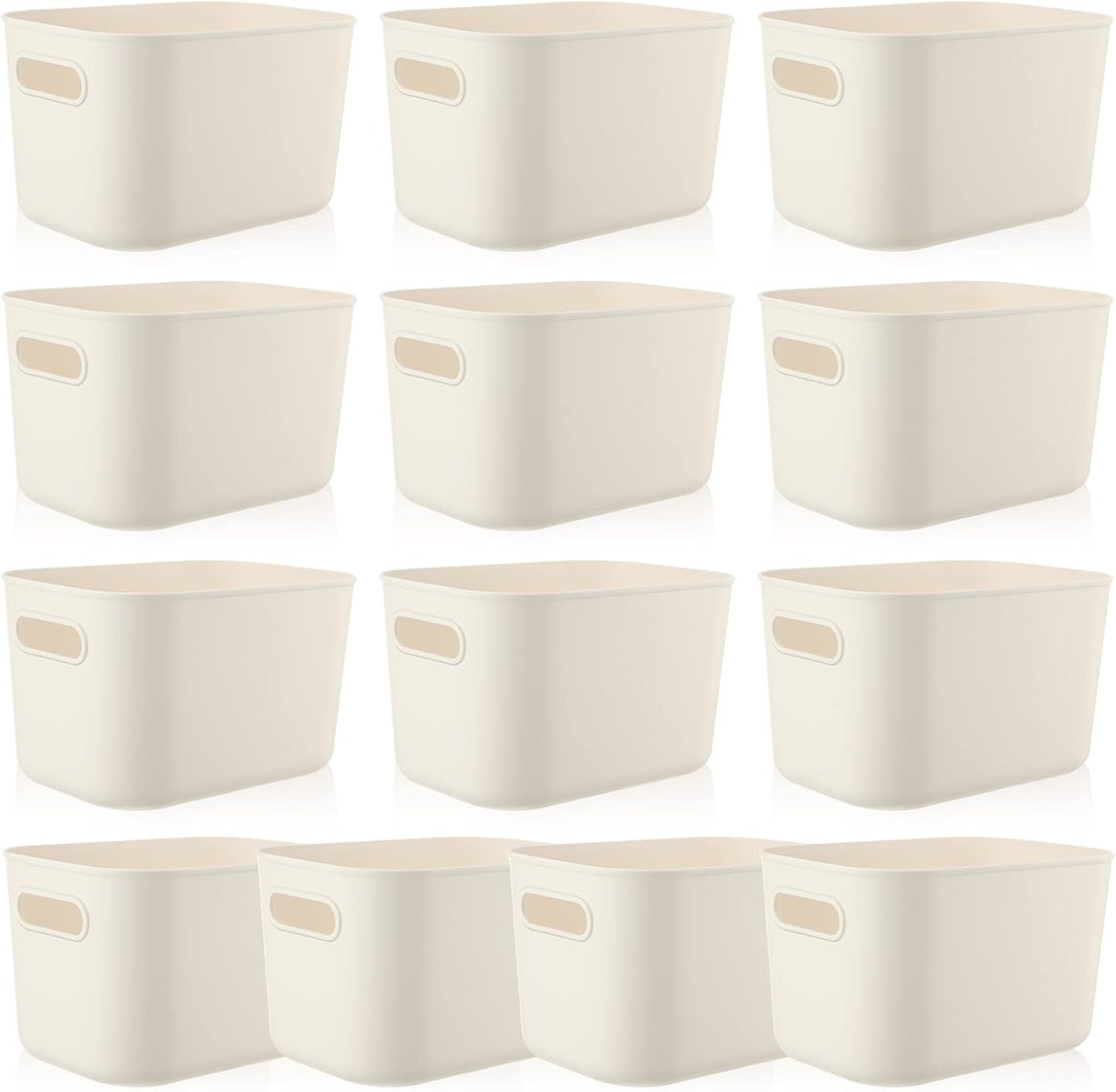 Zopeal Plastic Storage Bins Set of 10 for Home Organization