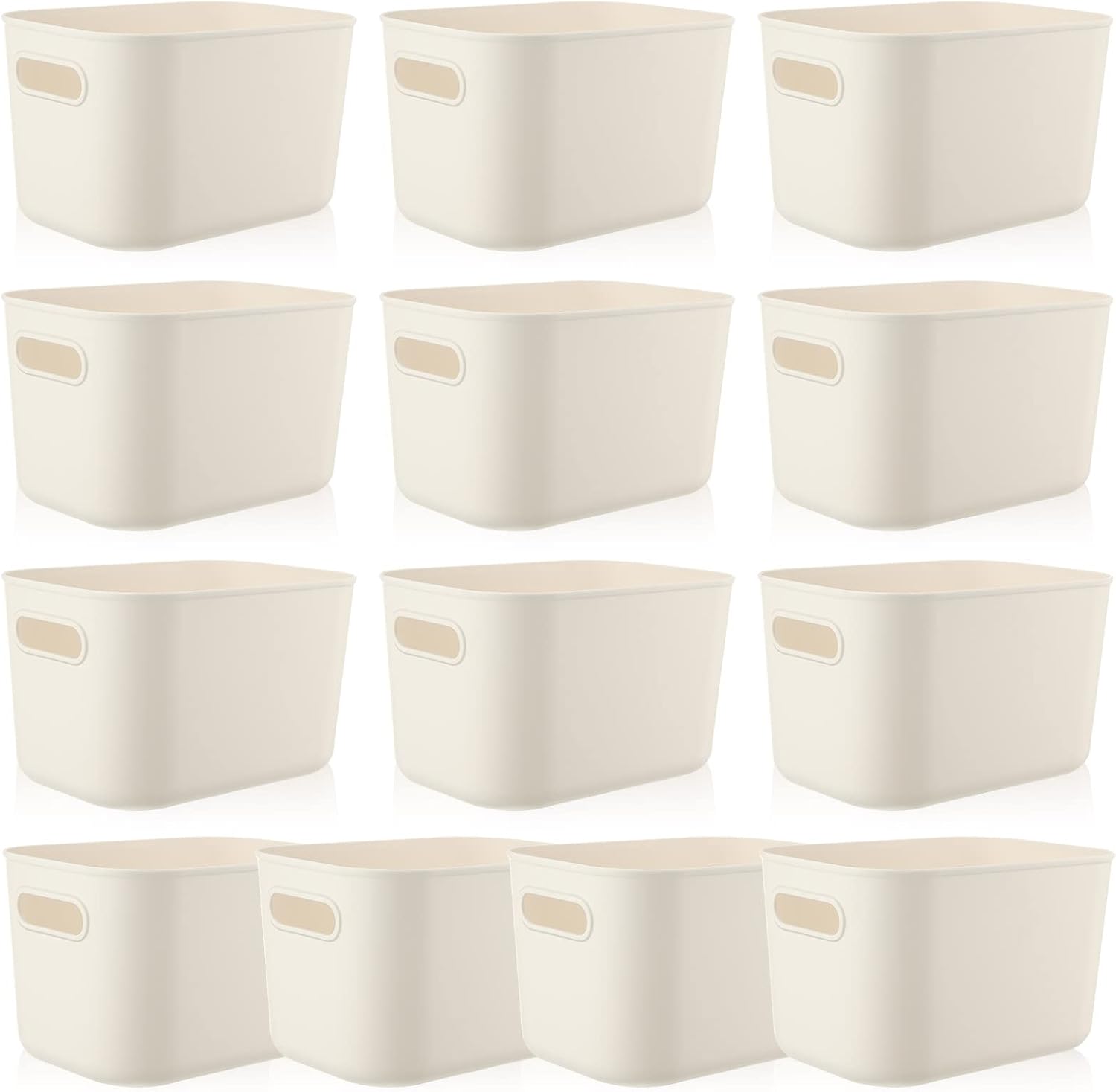 Zopeal Plastic Storage Bins Set of 10 for Home Organization