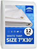 12 Mil Heavy Duty White Tarps for All Weather Protection