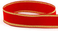 USA Made 5/8 Red & Gold Holiday Grosgrain Ribbon - 100 Yards