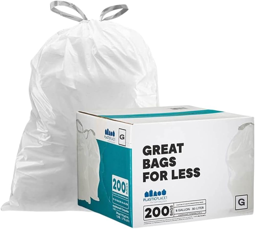 Plasticplace Custom Fit Trash Bags for Simplehuman Code G