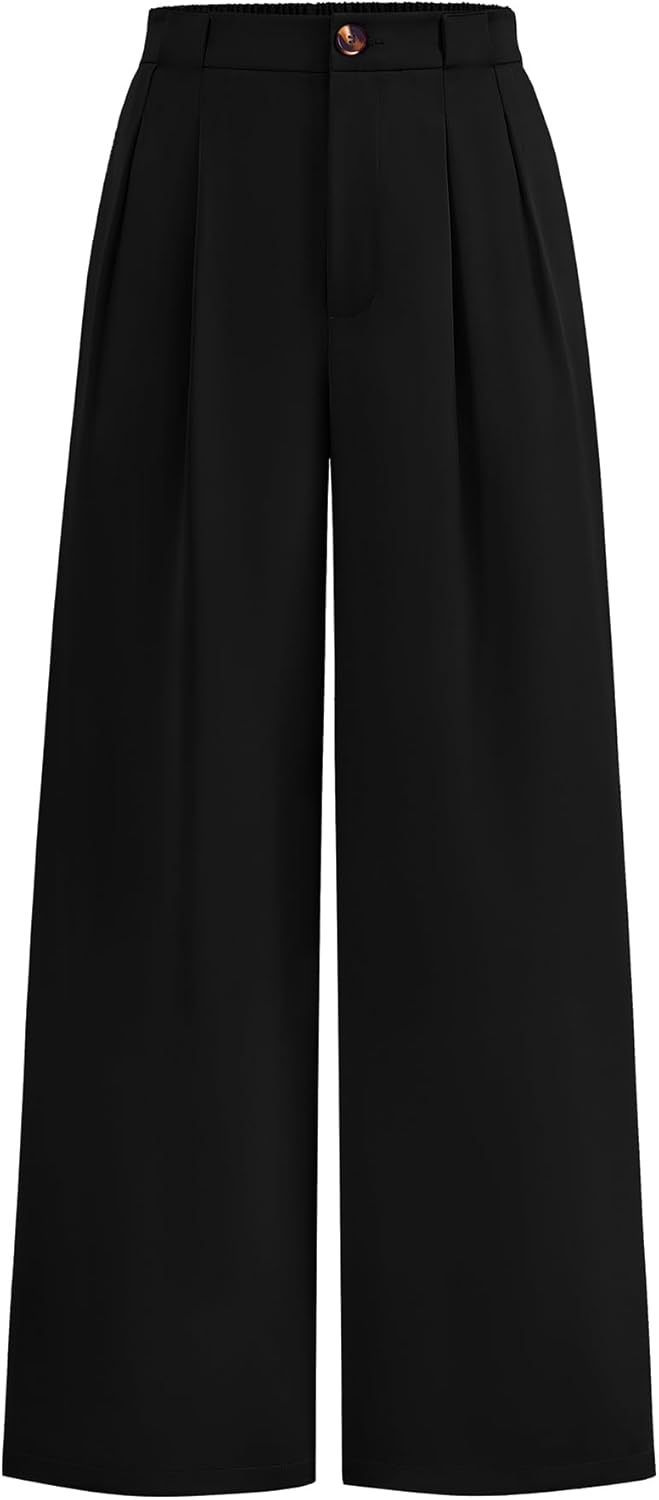 KIRUNDO Wide Leg Dress Pants for Women - Stylish Office Trousers