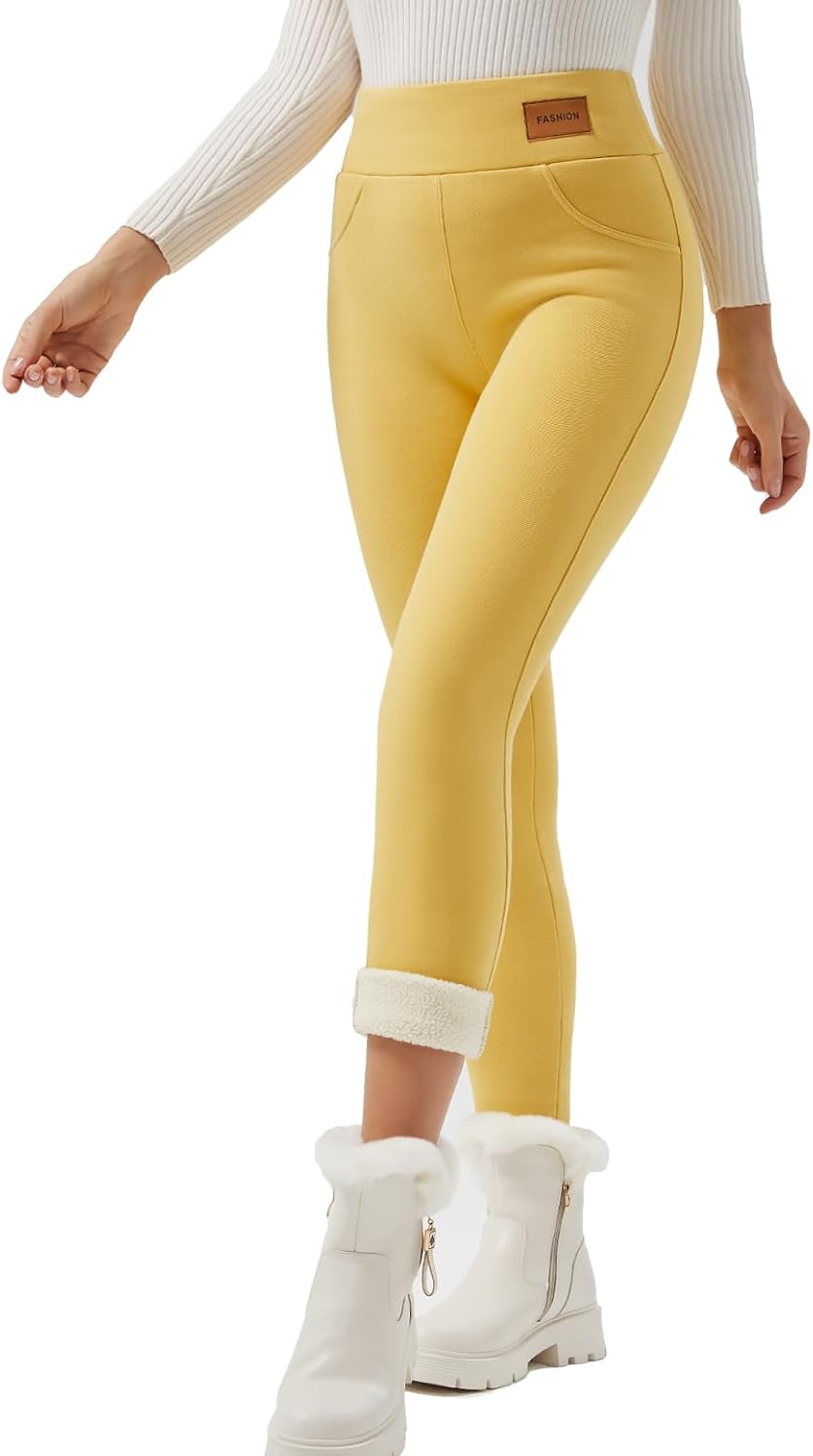 Women Sherpa Lined Leggings for Winter Warmth and Style