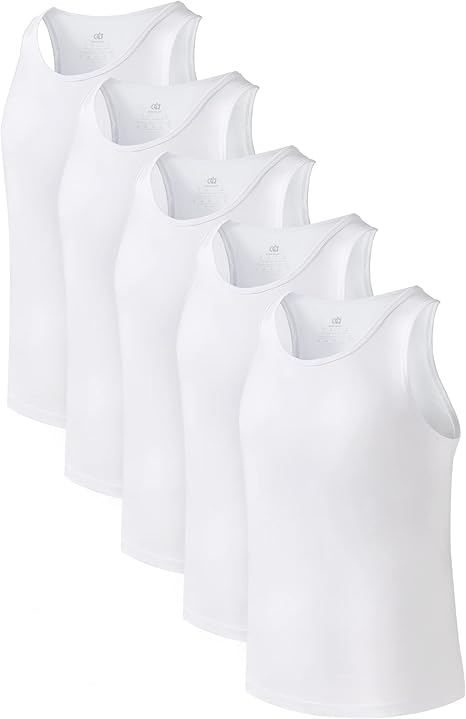 DAVID ARCHY Men's Tank Tops Bamboo Rayon Undershirt for Comfort