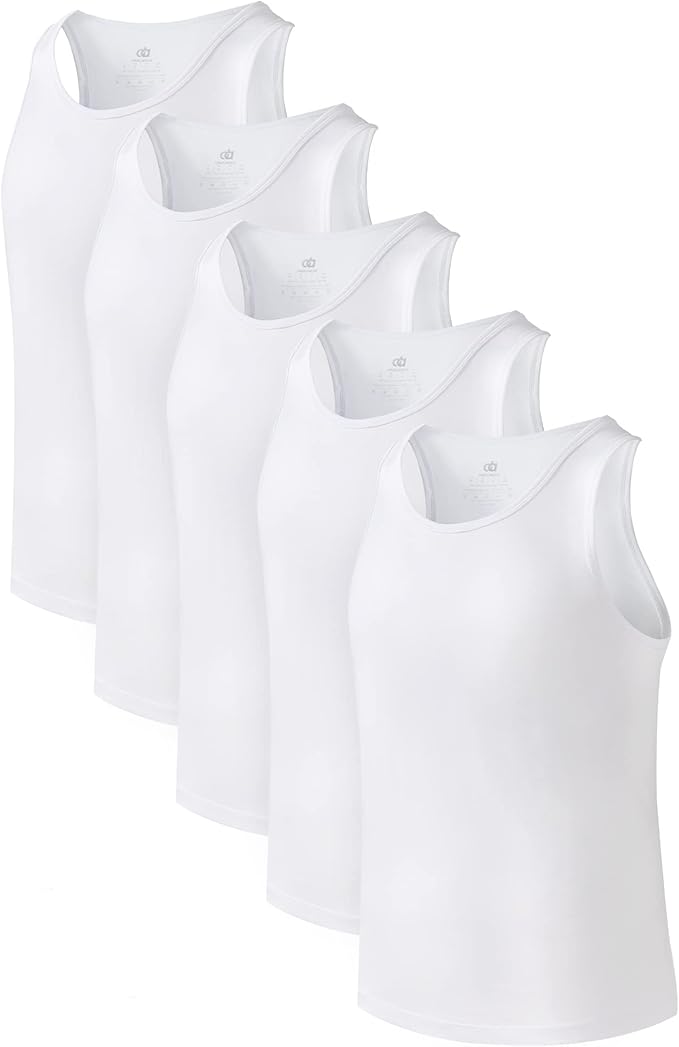 DAVID ARCHY Men's Tank Tops Bamboo Rayon Undershirt for Comfort