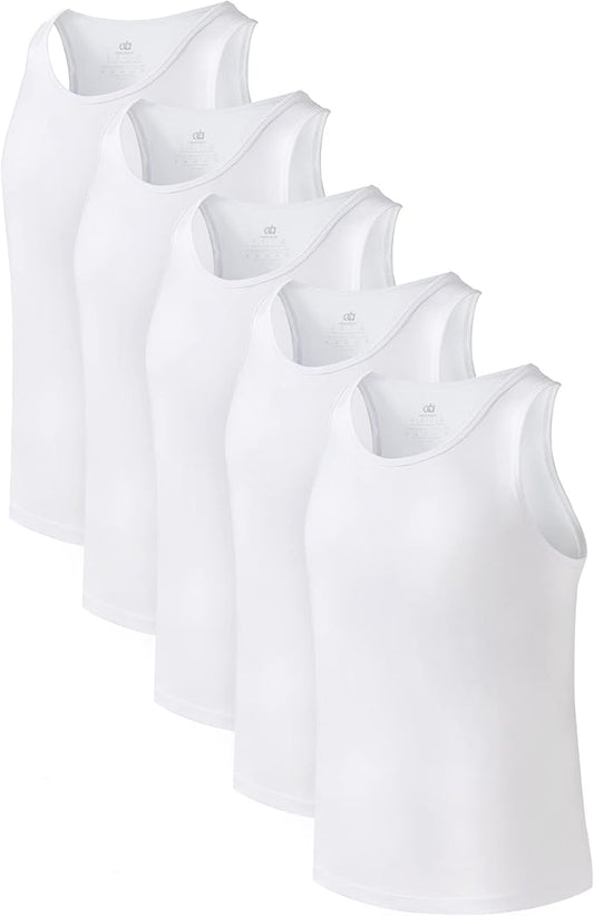 DAVID ARCHY Men's Tank Tops Bamboo Rayon Undershirt for Comfort