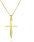 Sterling Silver Cross Necklace for Women - Polished 925 Pendant
