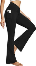 baleaf Women's V Crossover Flare Leggings with Pockets - Flattering 6