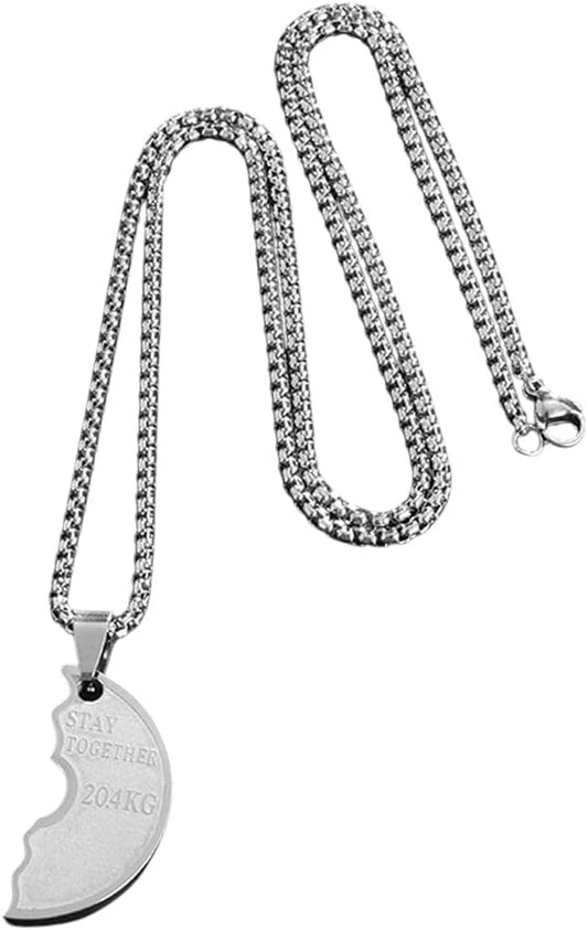 2025 Stainless Steel Weightlifting Plate Necklace - Trendy Fitness Charm