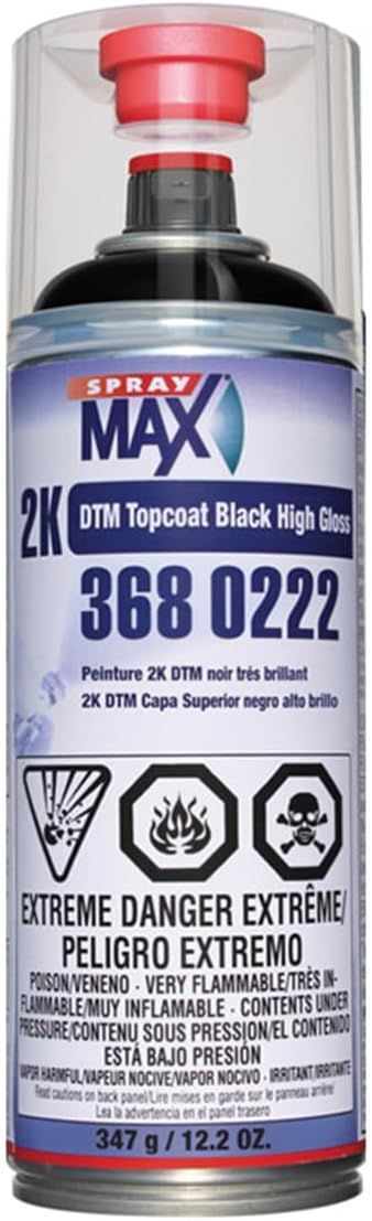 Spray Max DTM Topcoat Black High Gloss for Superior Finish