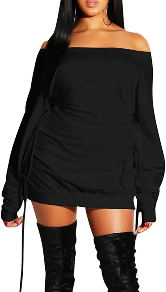 GOKATOSAU Women's Sexy Casual Off Shoulder Mini Dress Review