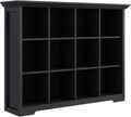 Cube Storage Bookcase with Base - 12-Cube Wooden Open Shelf Bookcase