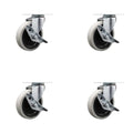 Rubbermaid Mobile Work Center 7734-88 Replacement Swivel Caster Set