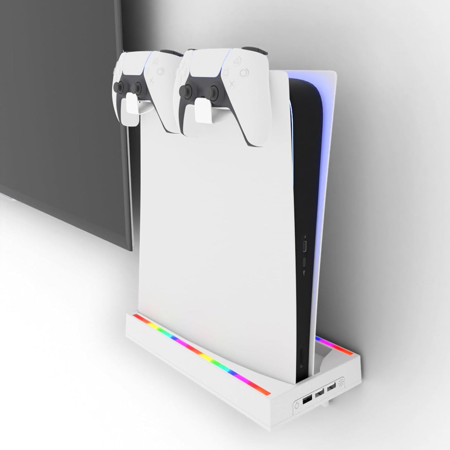 Wall Mount with Light & 3 USB Ports for PS5