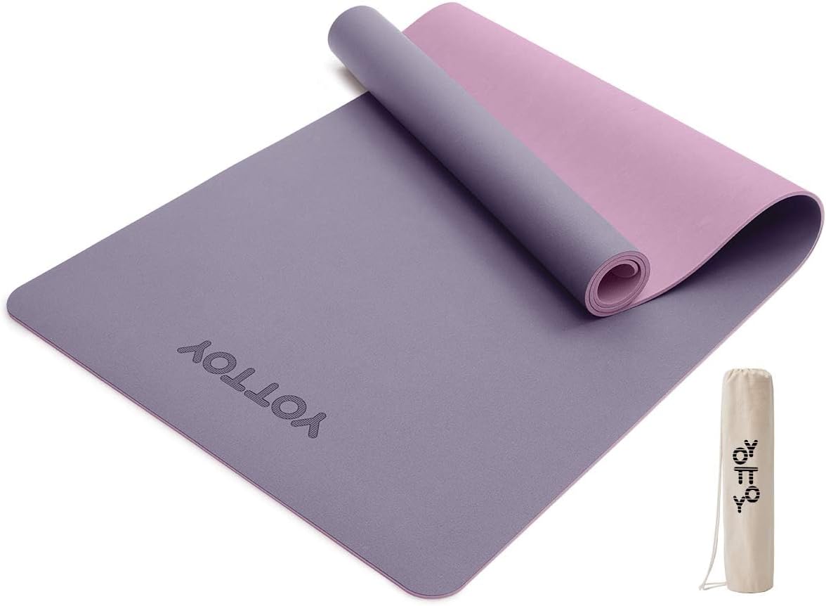 Non-Slip Hot Yoga Mat with Natural Rubber - YOTTOY
