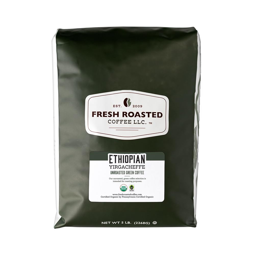 Unroasted Organic Ethiopian Yirgacheffe Coffee for Roasting