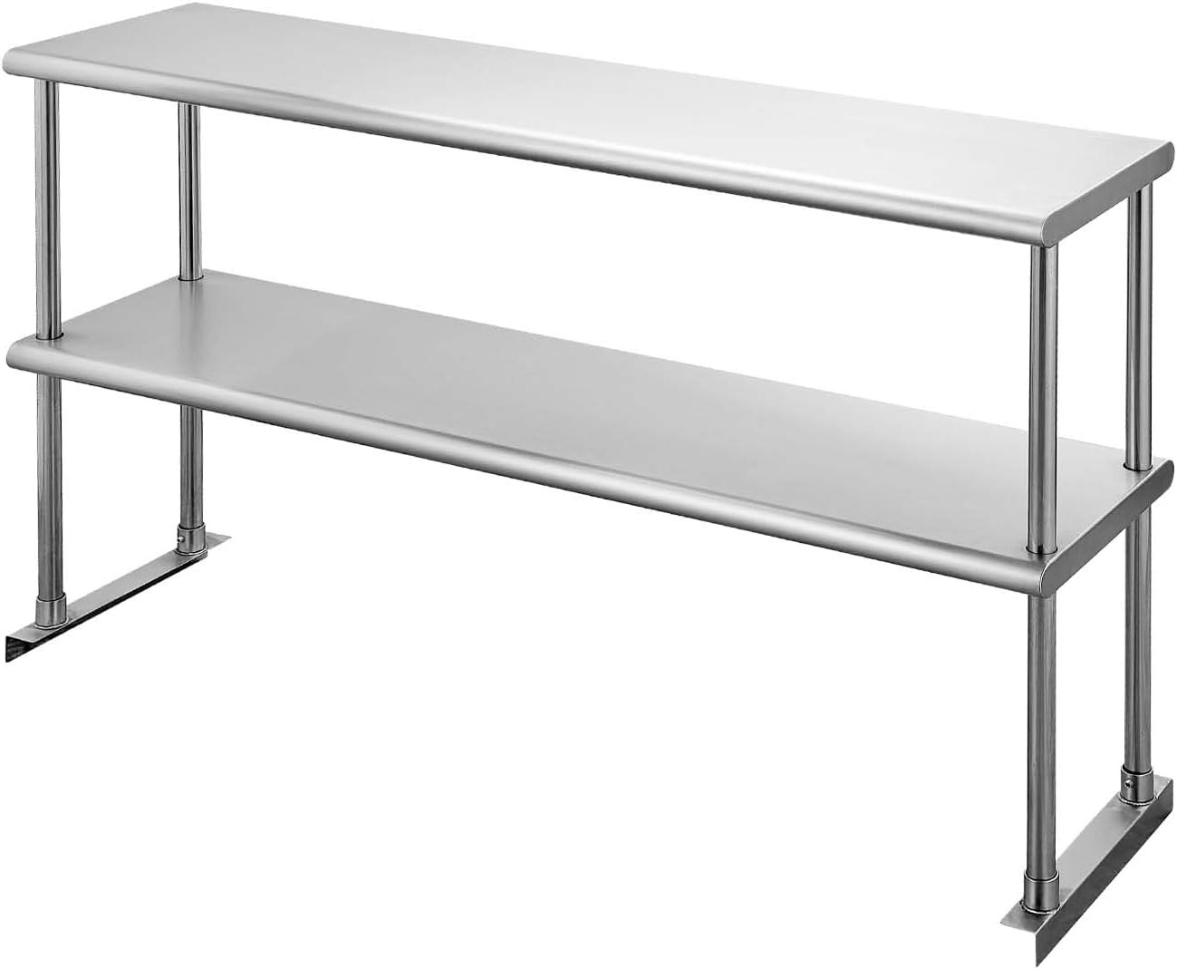 Hally Double Overshelf Stainless Steel 12in x 48in for Kitchen