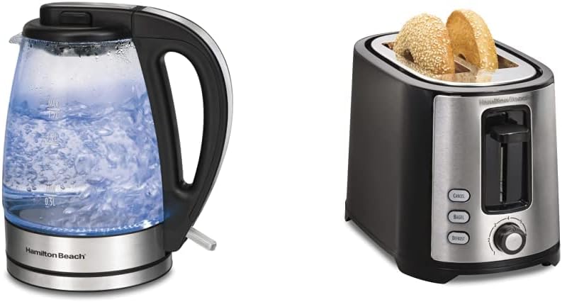 Hamilton Beach Glass Kettle & Wide Slot Toaster Combo