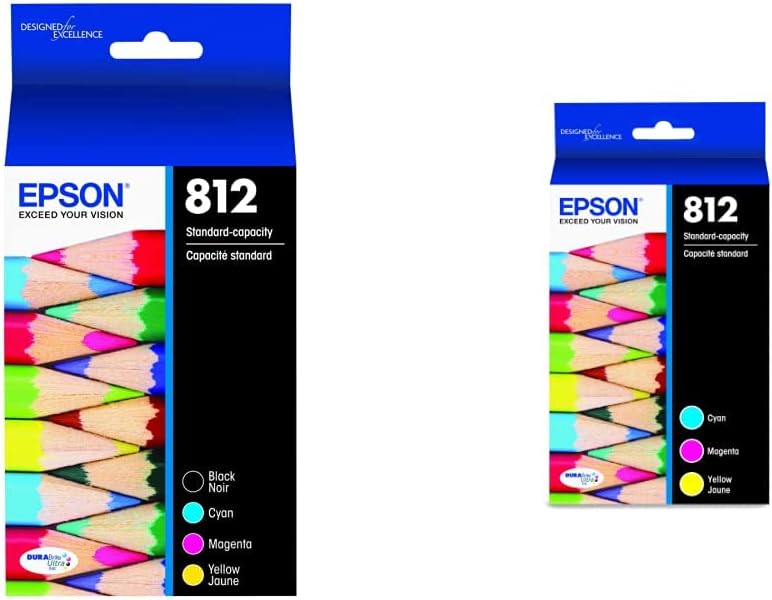 Epson T812 DURABrite Ultra Ink Combo Pack for Quality Prints