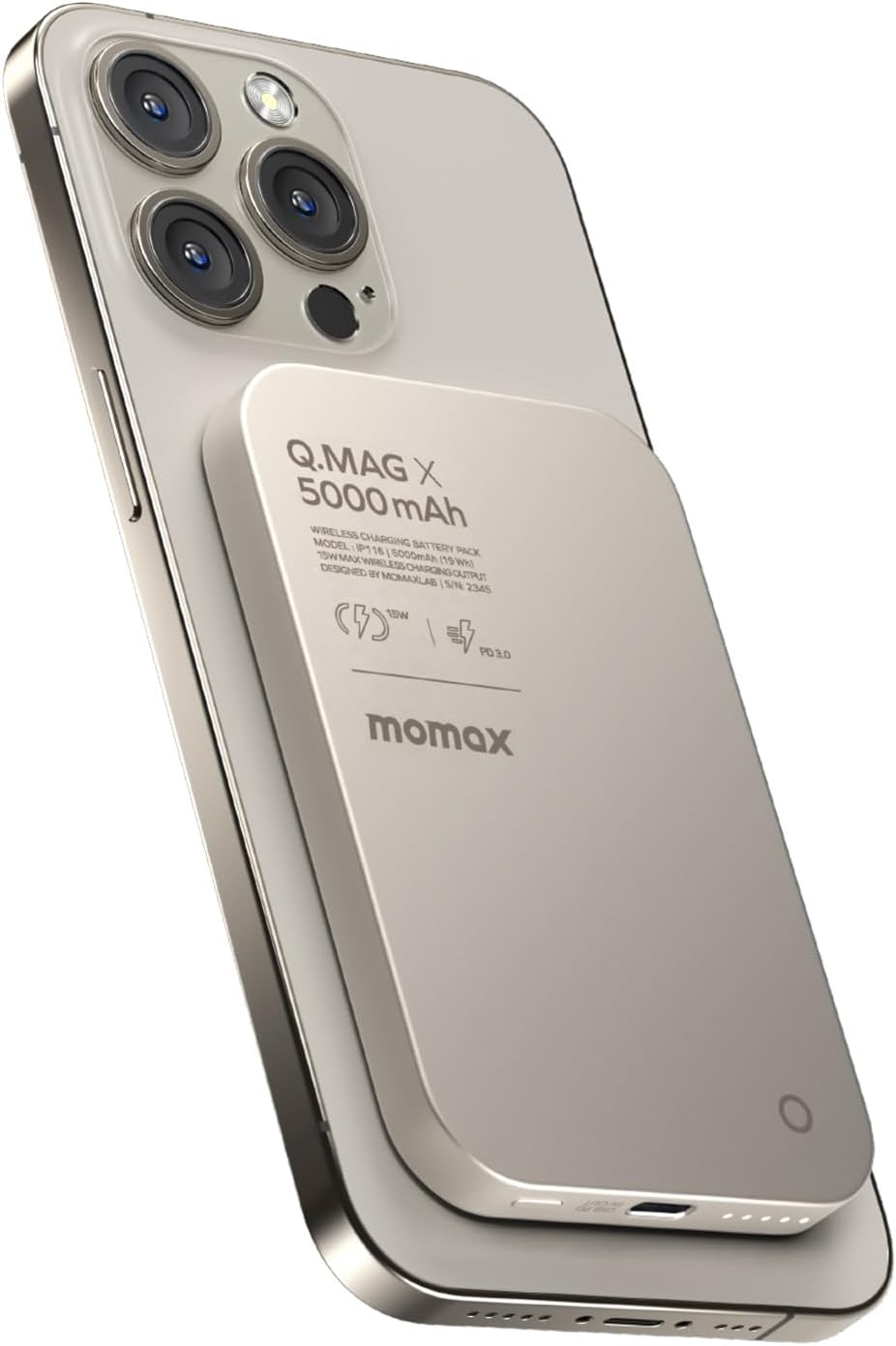 MOMAX Magnetic Power Bank 5000mAh Wireless Charger for iPhone