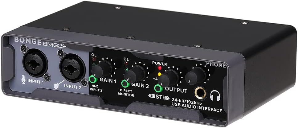 BOMGE USB Audio Interface for Professional Recording and Streaming